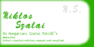 miklos szalai business card